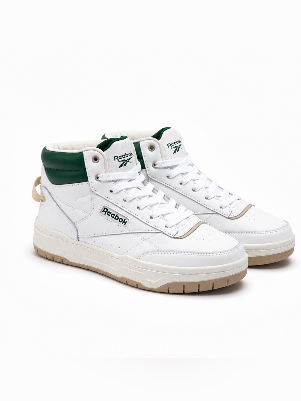 Reebok Tech Geo Classic Hi High-Top Sneakers Alabaster Green Size 8